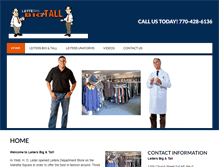Tablet Screenshot of leitersbigandtall.com